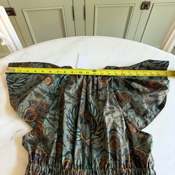 Ulla Johnson Delmara Pleated Batik Poplin Midi Dress Sz 2 - Picture 8 of 11